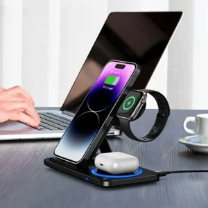 3 In 1 Foldable Wireless Charger, Fast Wireless Charging Station