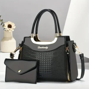 2pcs Set Faux Leather Women'S Shoulder Bag with Wallet